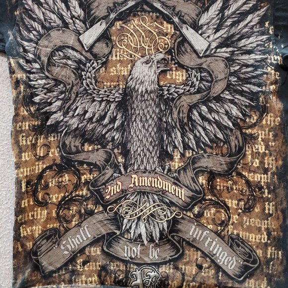 2nd Amendment Women Shirt Medium Black Shall Not Be Infringed Eagle Graphic - Picture 2 of 8